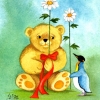 gluckw-teddy-sitz-mit-blumen